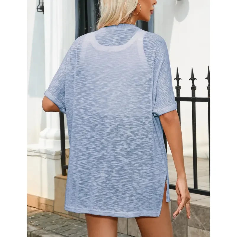 Oversized Lightweight Beach Coverup Cardigan