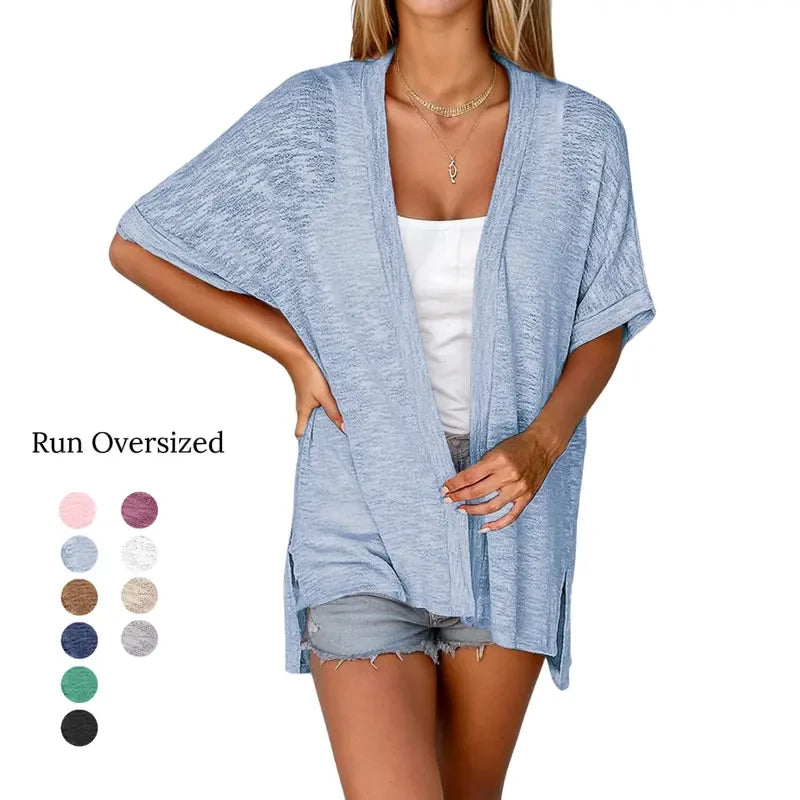Oversized Lightweight Beach Coverup Cardigan