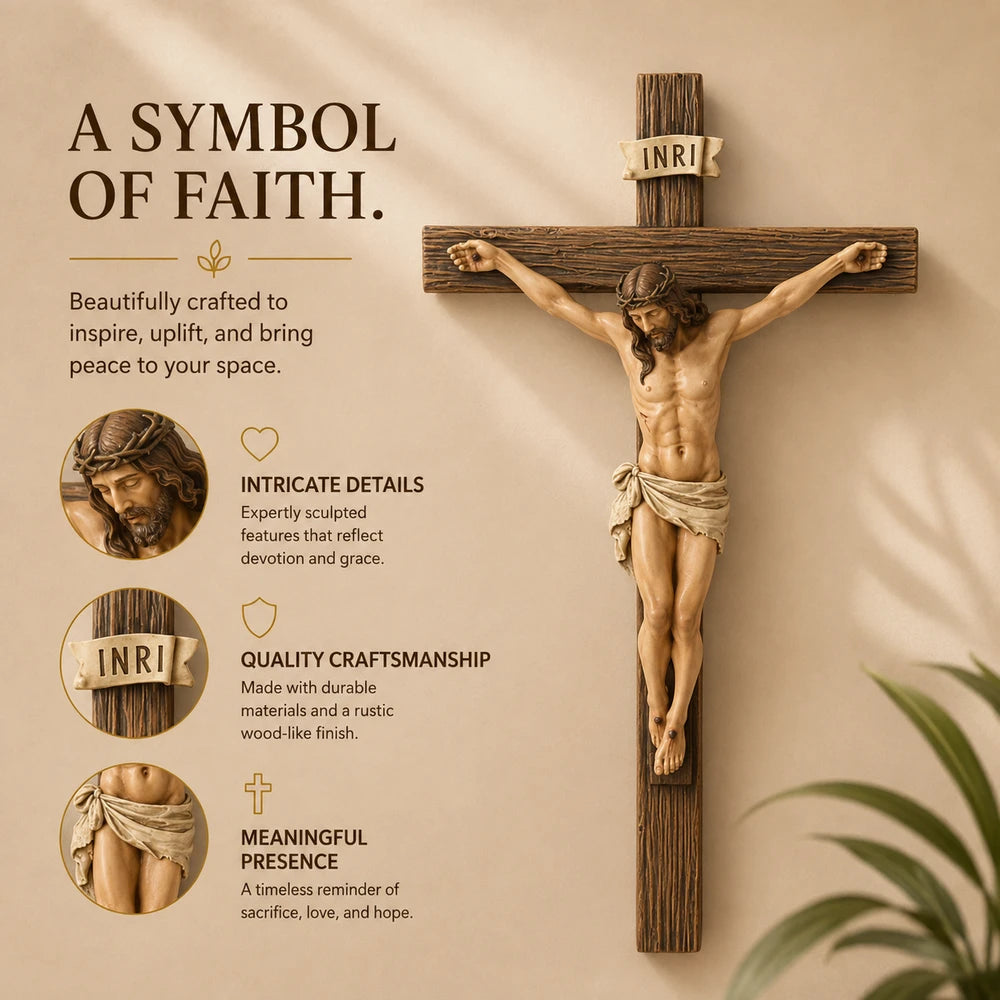 Handmade Renaissance Crucifix Wall Cross