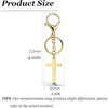Gold Cross Rosary Keychain