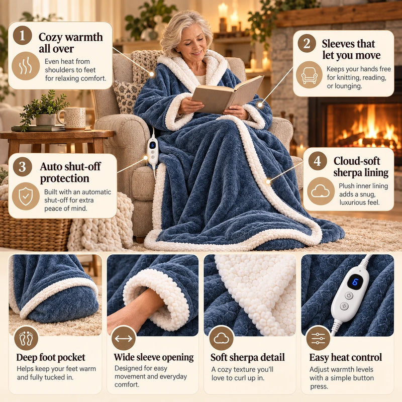 Hearthed Wrap™ Heated Wearable Blanket