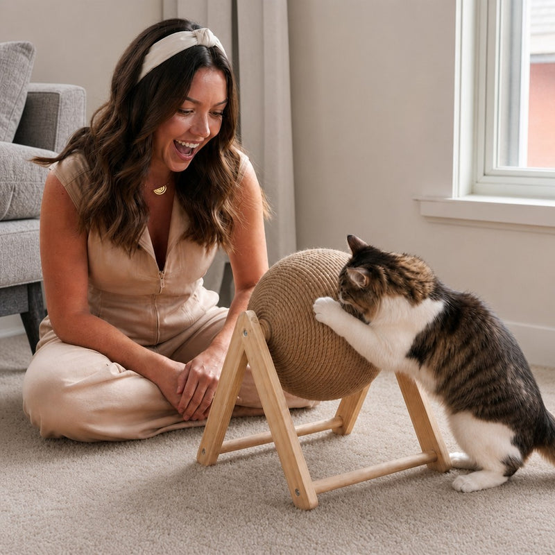 Interactive Sisal Scratching Ball